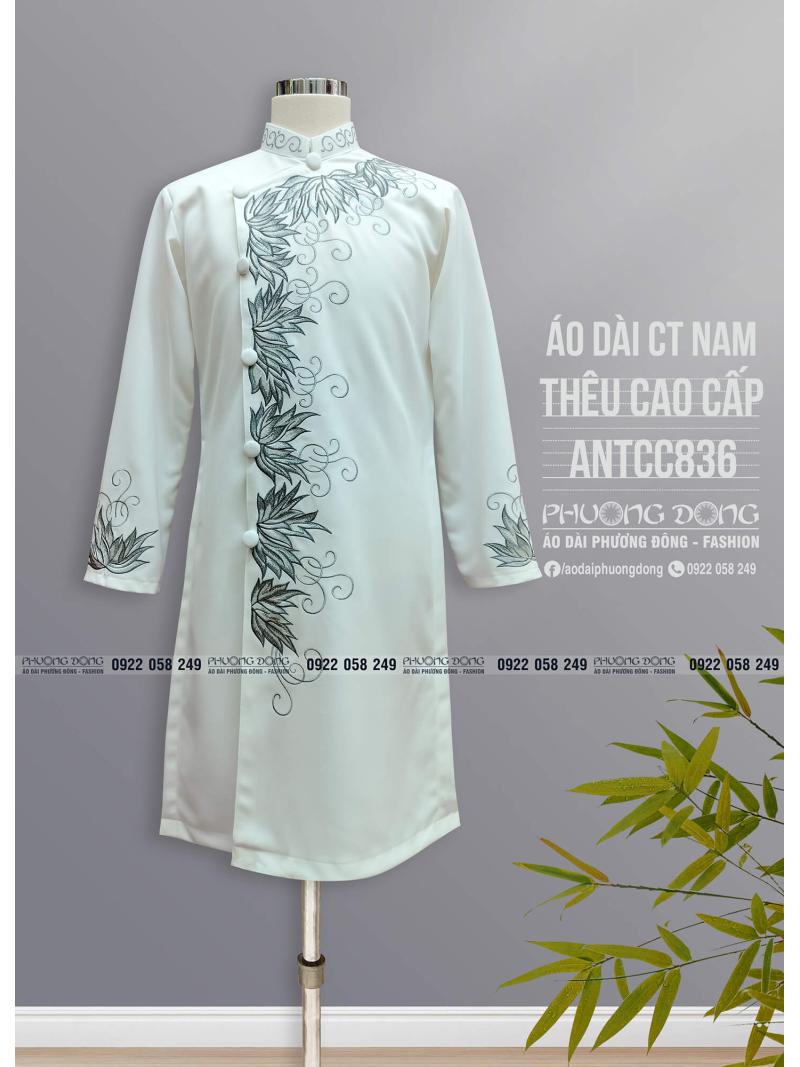 Áo Dài Cách Tân Nam Thêu Cao Cấp ANTCC836